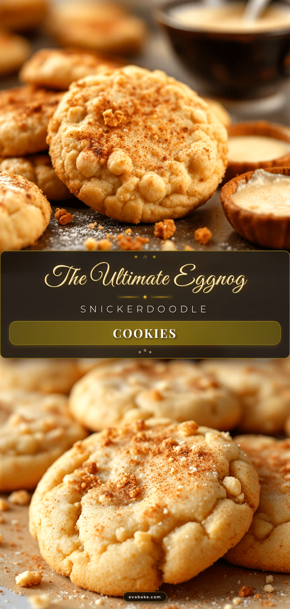 Eggnog Snickerdoodle Cookies recipe