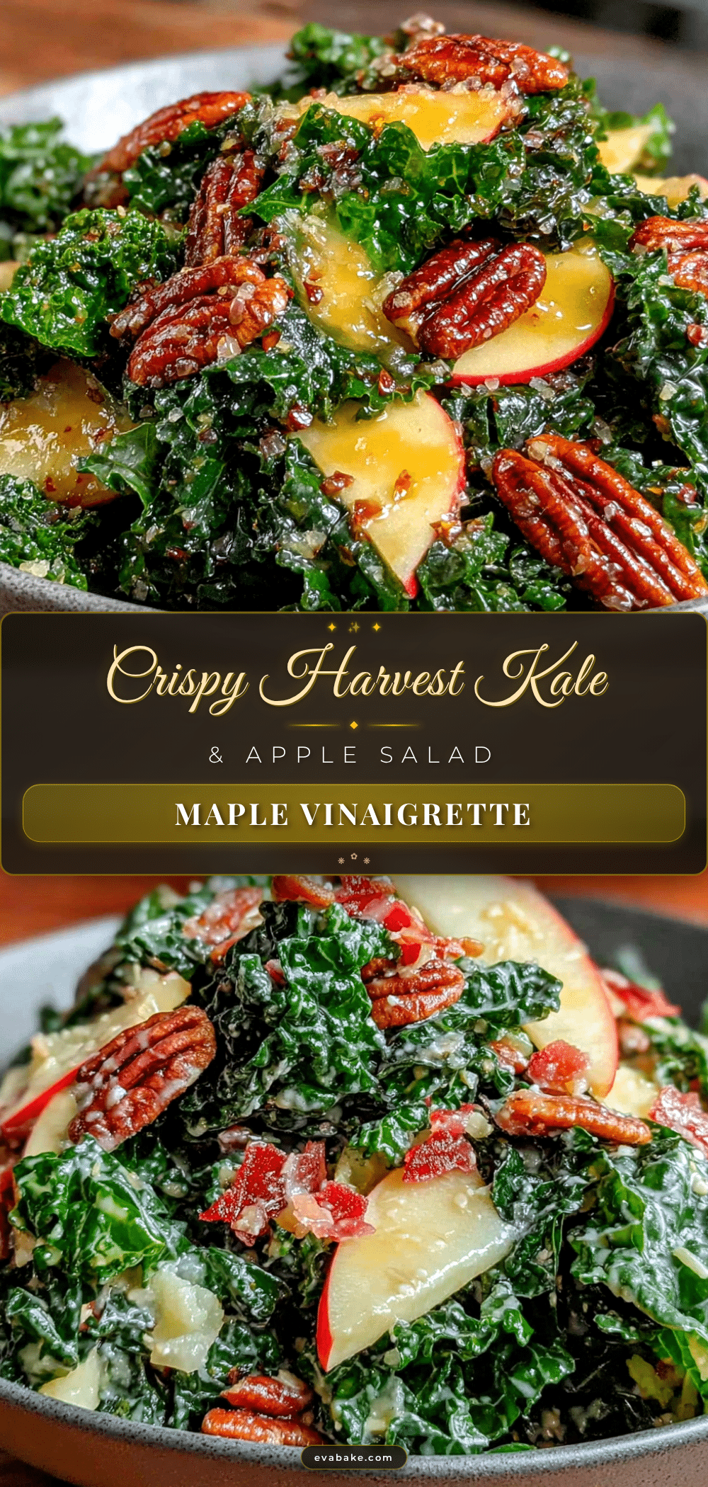 fresh harvest kale salad with apples and pecans recipe