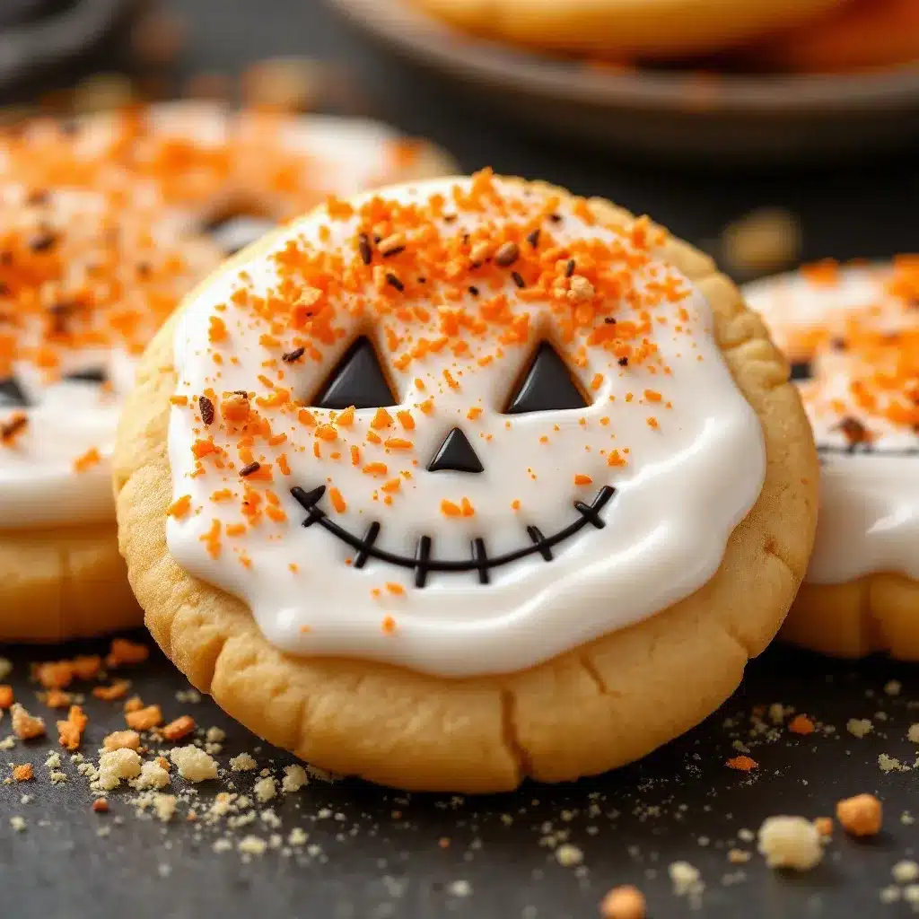 Halloween sugar cookies preparation steps