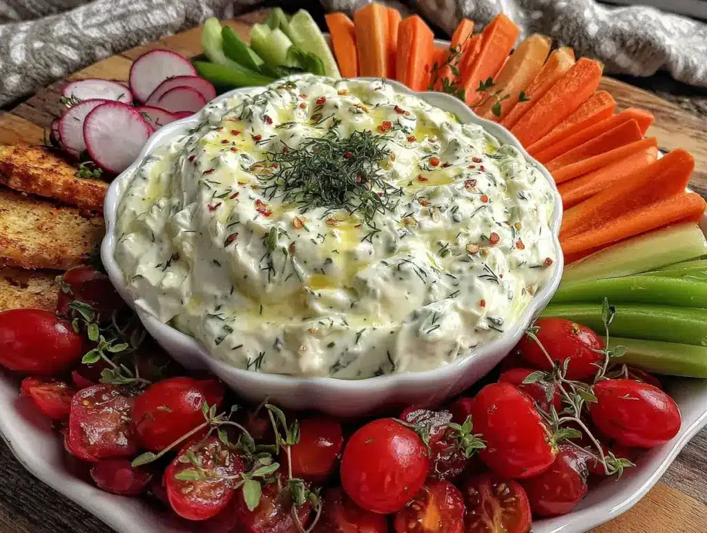 Healthy Greek Yogurt Ranch Veggie Football Platter - featured image
