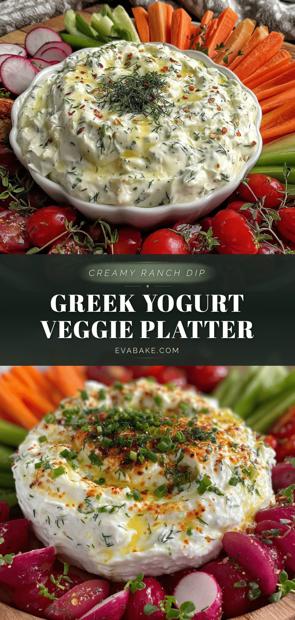 Healthy Greek Yogurt Ranch Veggie Football Platter recipe