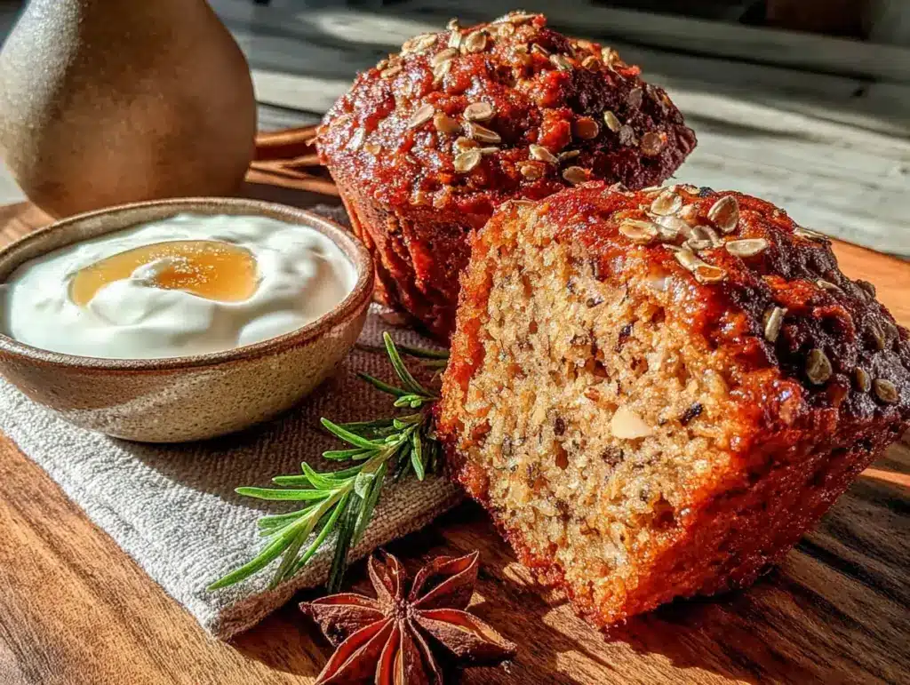 healthy pumpkin oat muffins - featured image