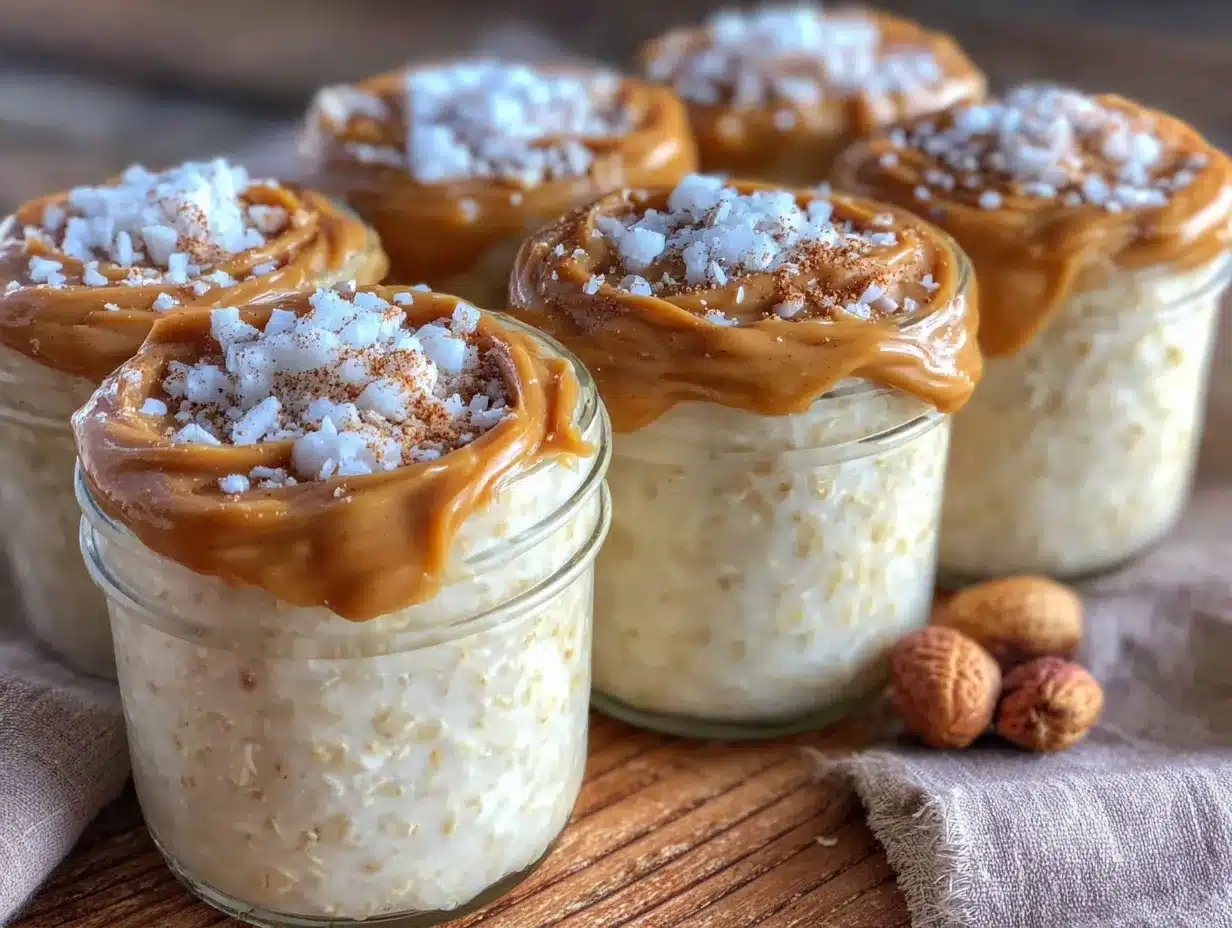 high-protein overnight peanut butter oats preparation steps