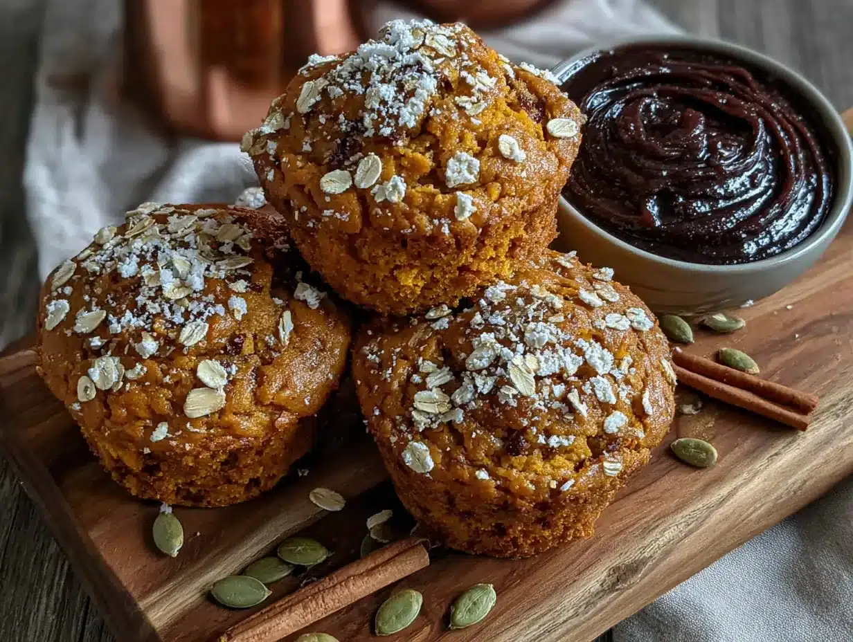 high protein pumpkin oat muffins preparation steps