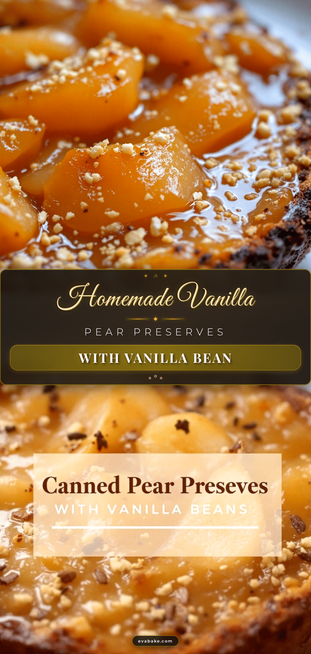 homemade canned pear preserves with vanilla bean recipe