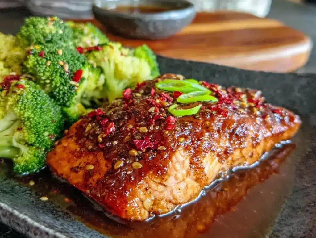 honey garlic salmon - featured image