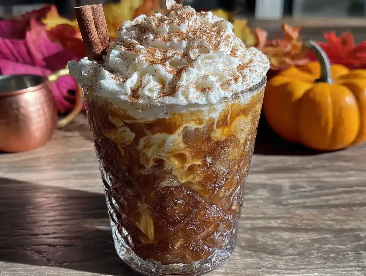 iced pumpkin spice latte preparation steps
