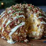 loaded football cheese ball - featured image