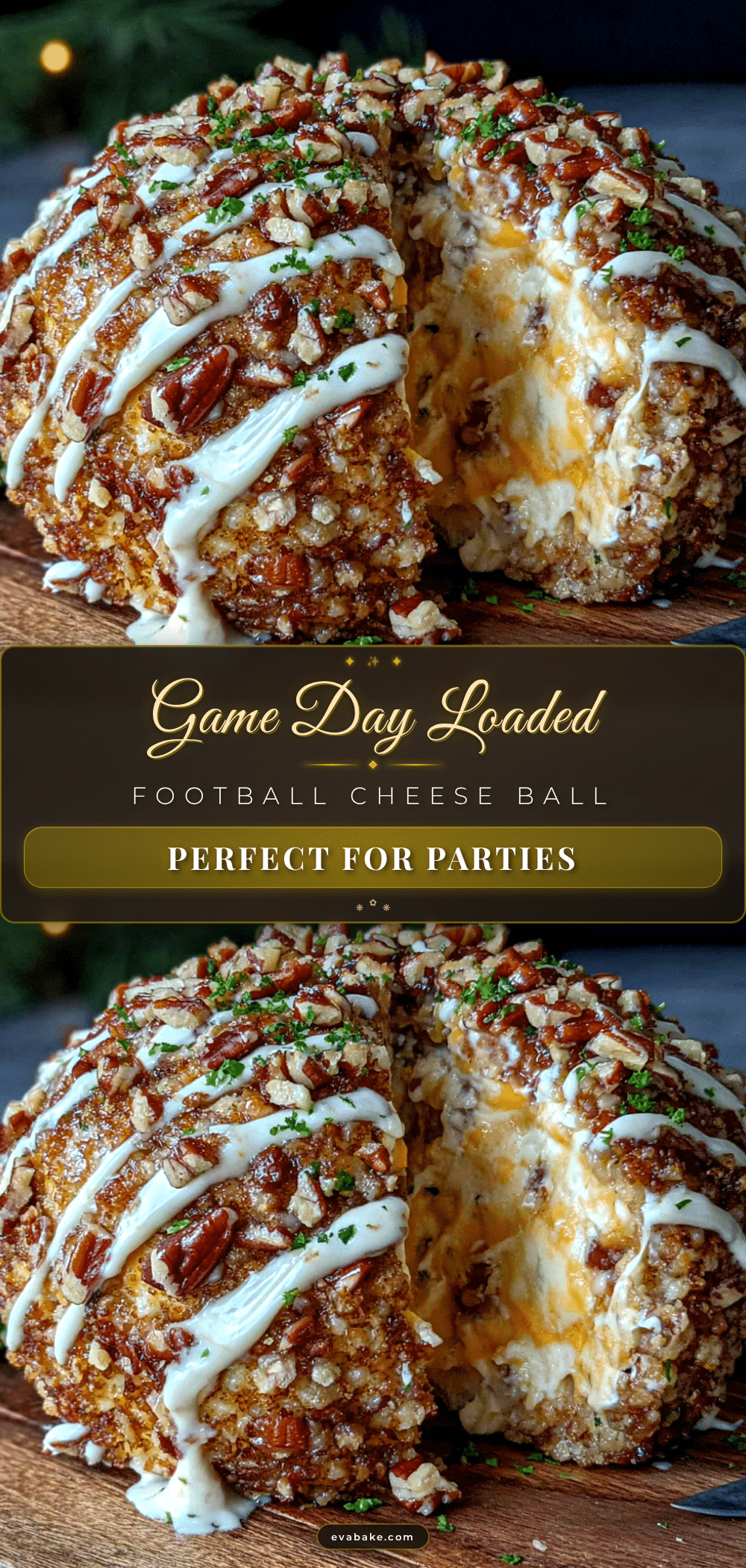 loaded football cheese ball recipe