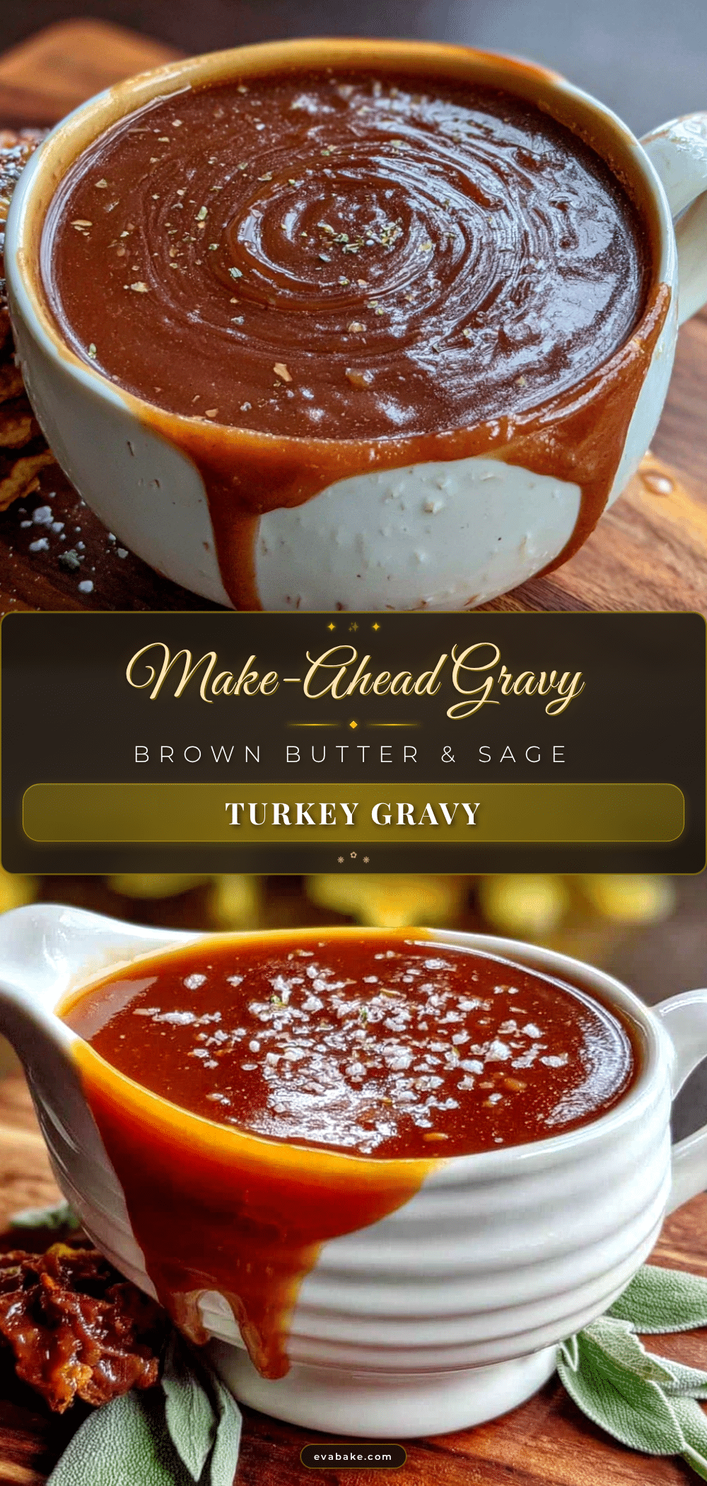 make-ahead brown butter sage turkey gravy recipe