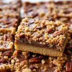 maple bourbon pecan pie bars - featured image