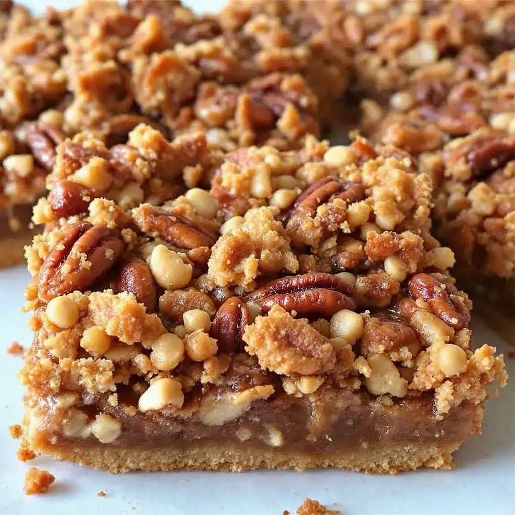 maple bourbon pecan pie bars preparation steps
