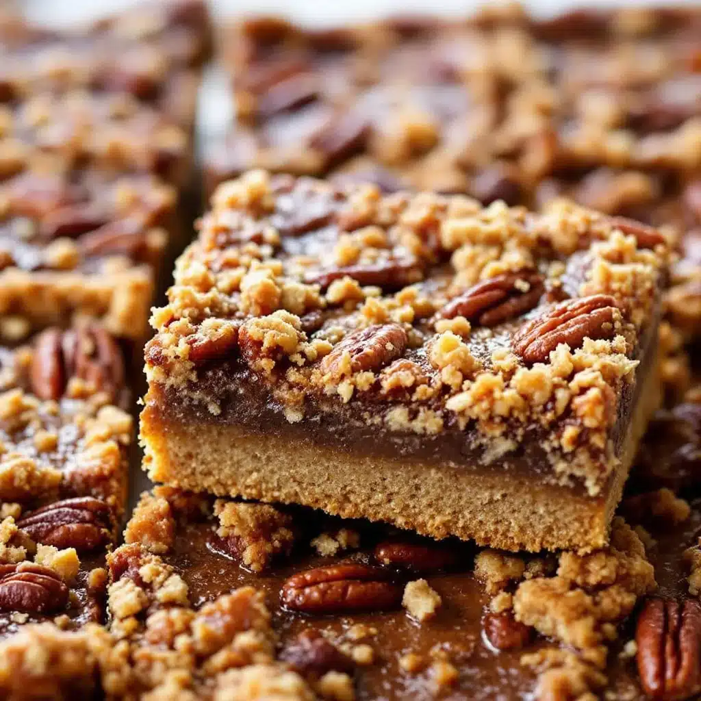 maple bourbon pecan pie bars - featured image