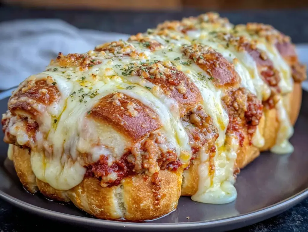 mummy meatball sub casserole - featured image