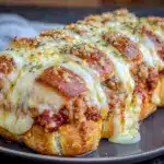 mummy meatball sub casserole - featured image