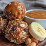no-bake peanut butter banana energy balls - featured image