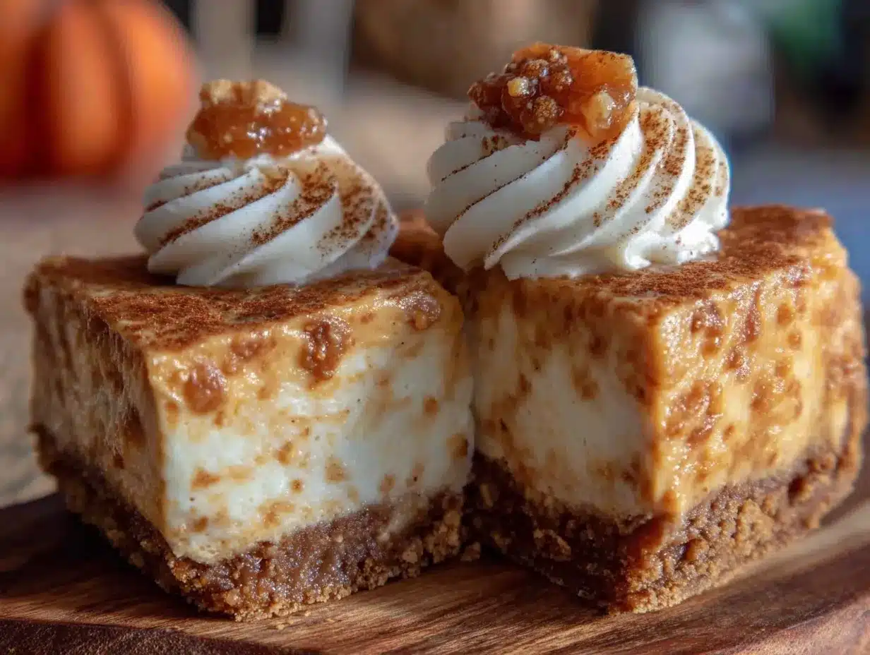 no-bake pumpkin cheesecake bars preparation steps