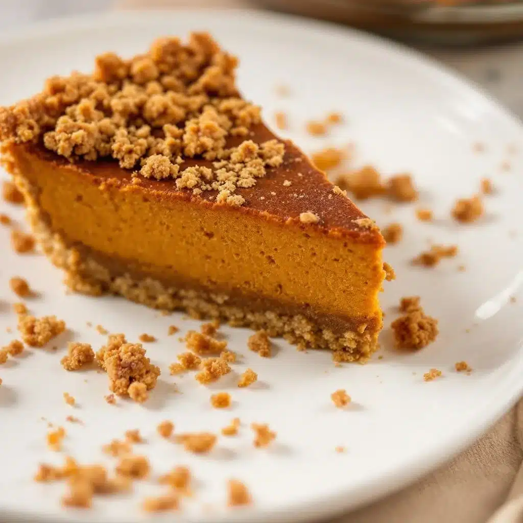 no-bake pumpkin pie with gingersnap crust - featured image