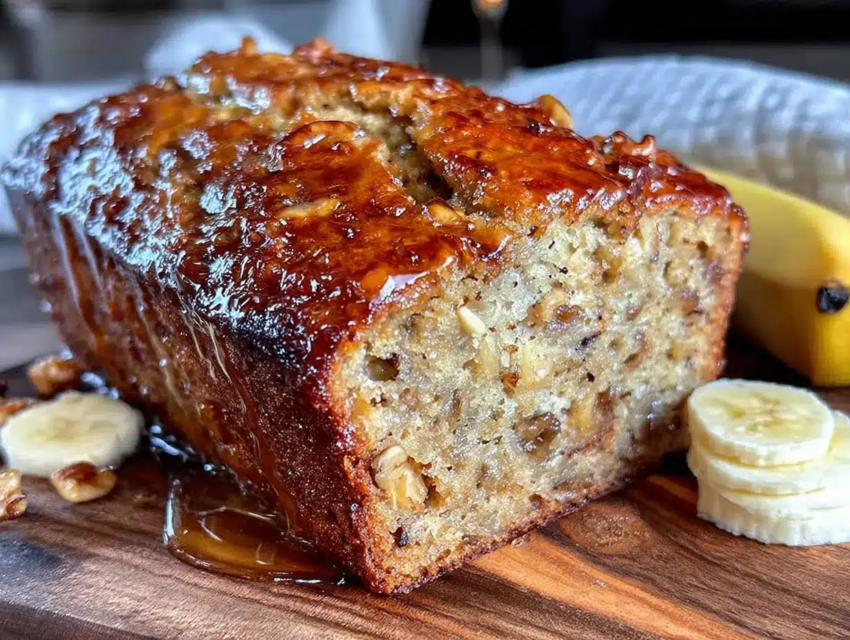 one-bowl banana bread with walnuts preparation steps