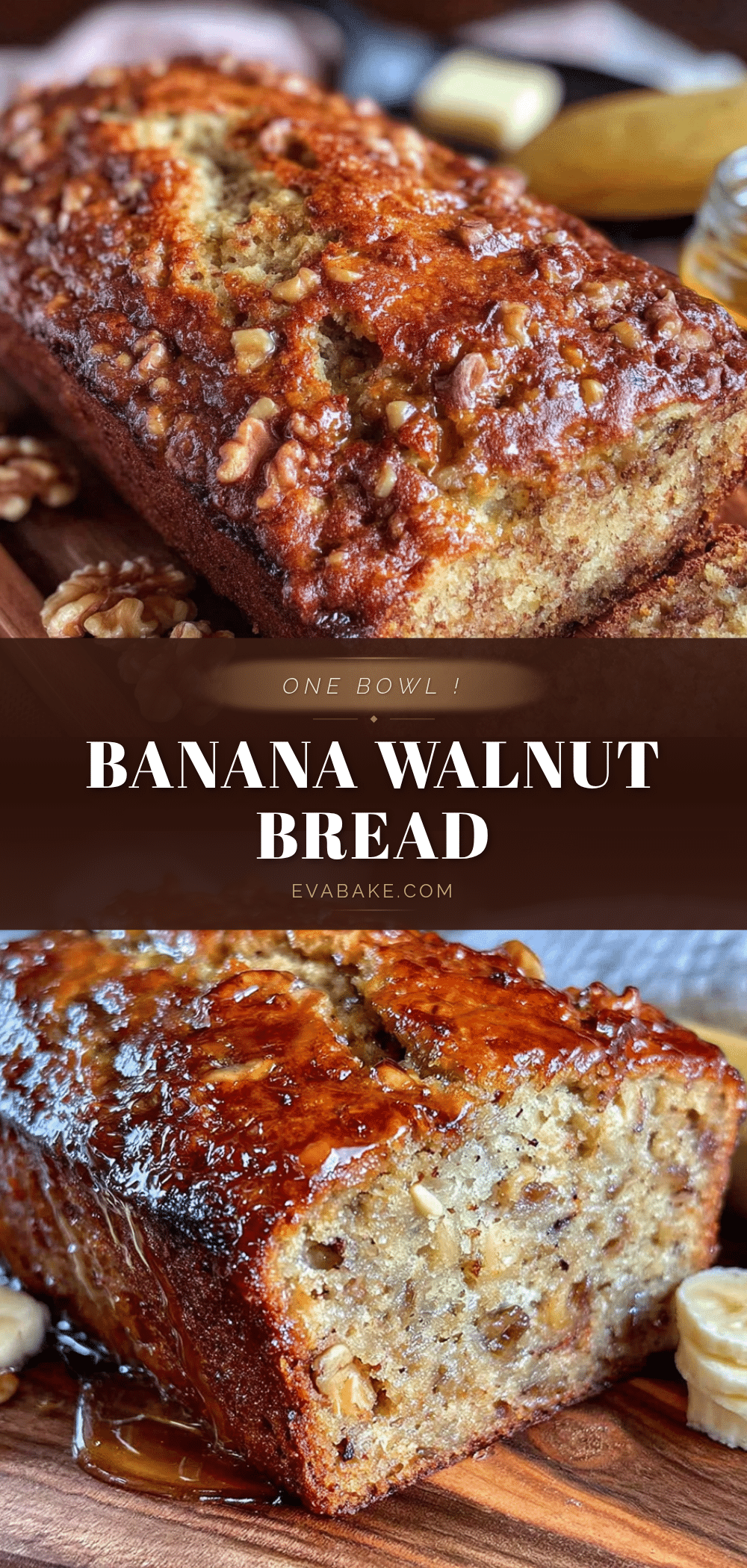 one-bowl banana bread with walnuts recipe