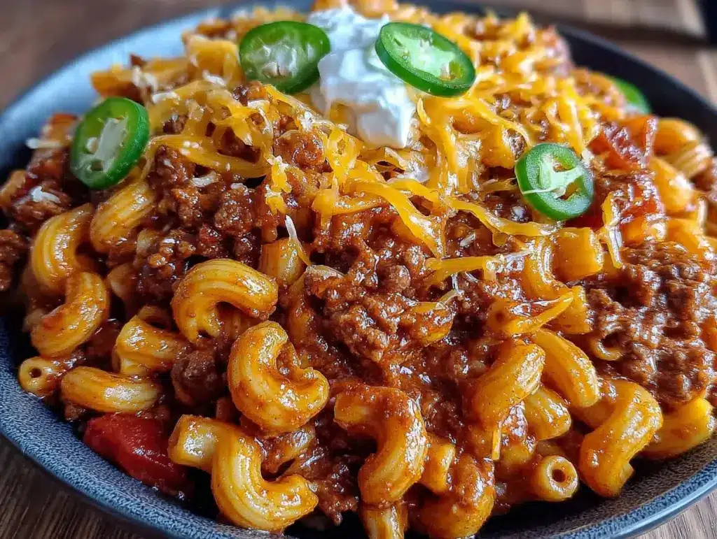one-pot chili mac - featured image