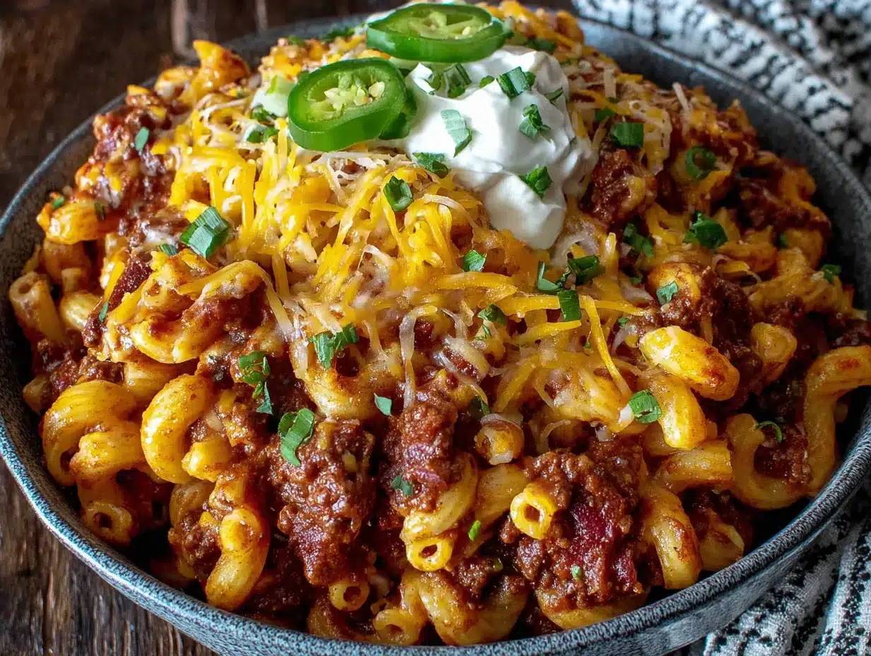 one-pot chili mac preparation steps
