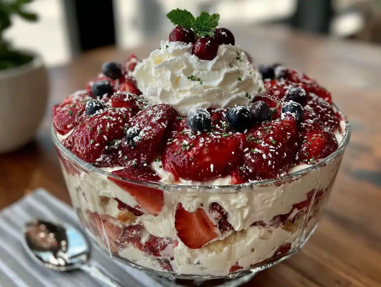 patriotic berry trifle preparation steps