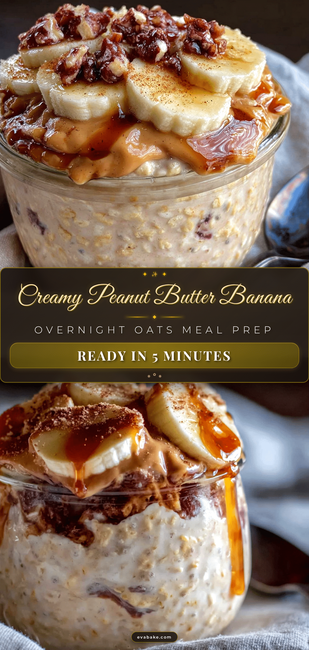 peanut butter banana overnight oats recipe