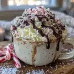 peppermint white hot chocolate - featured image