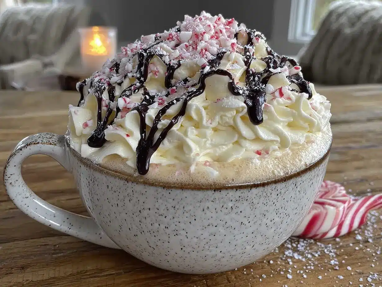 peppermint white hot chocolate preparation steps