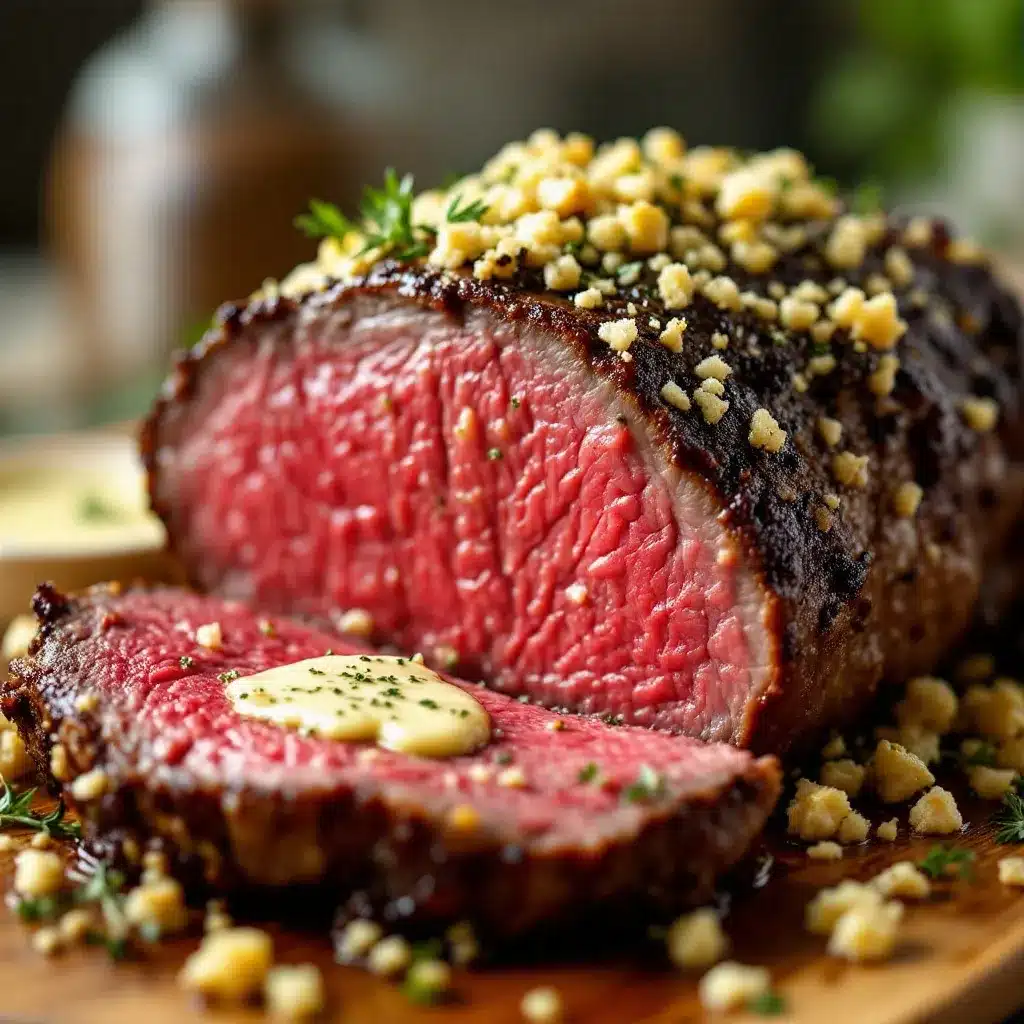 prime rib roast with garlic herb butter preparation steps