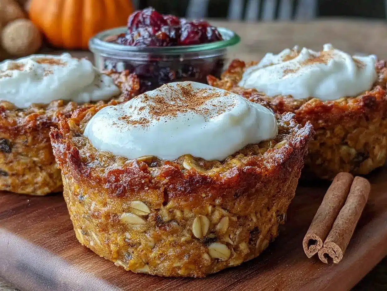 pumpkin baked oatmeal cups preparation steps
