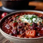 pumpkin black bean chili - featured image