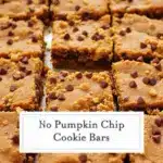 pumpkin chocolate chip cookie bars - featured image