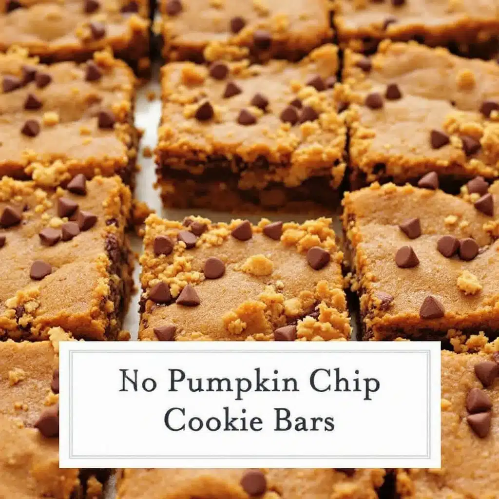 pumpkin chocolate chip cookie bars - featured image