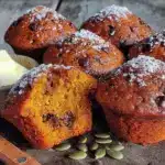 pumpkin chocolate chip muffins - featured image