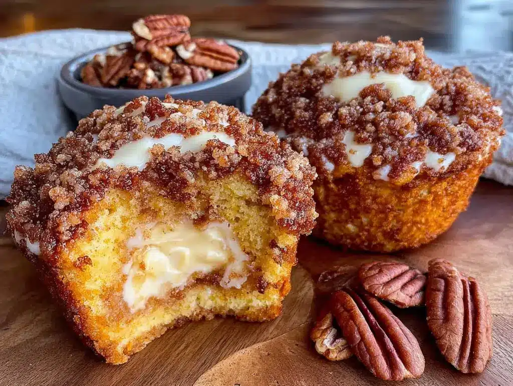 pumpkin cream cheese muffins - featured image