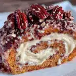 pumpkin cream cheese roll - featured image