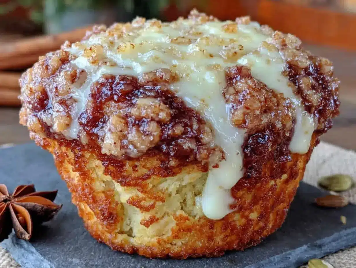 pumpkin cream cheese streusel muffins preparation steps