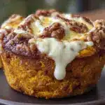 pumpkin cream cheese swirl muffins - featured image