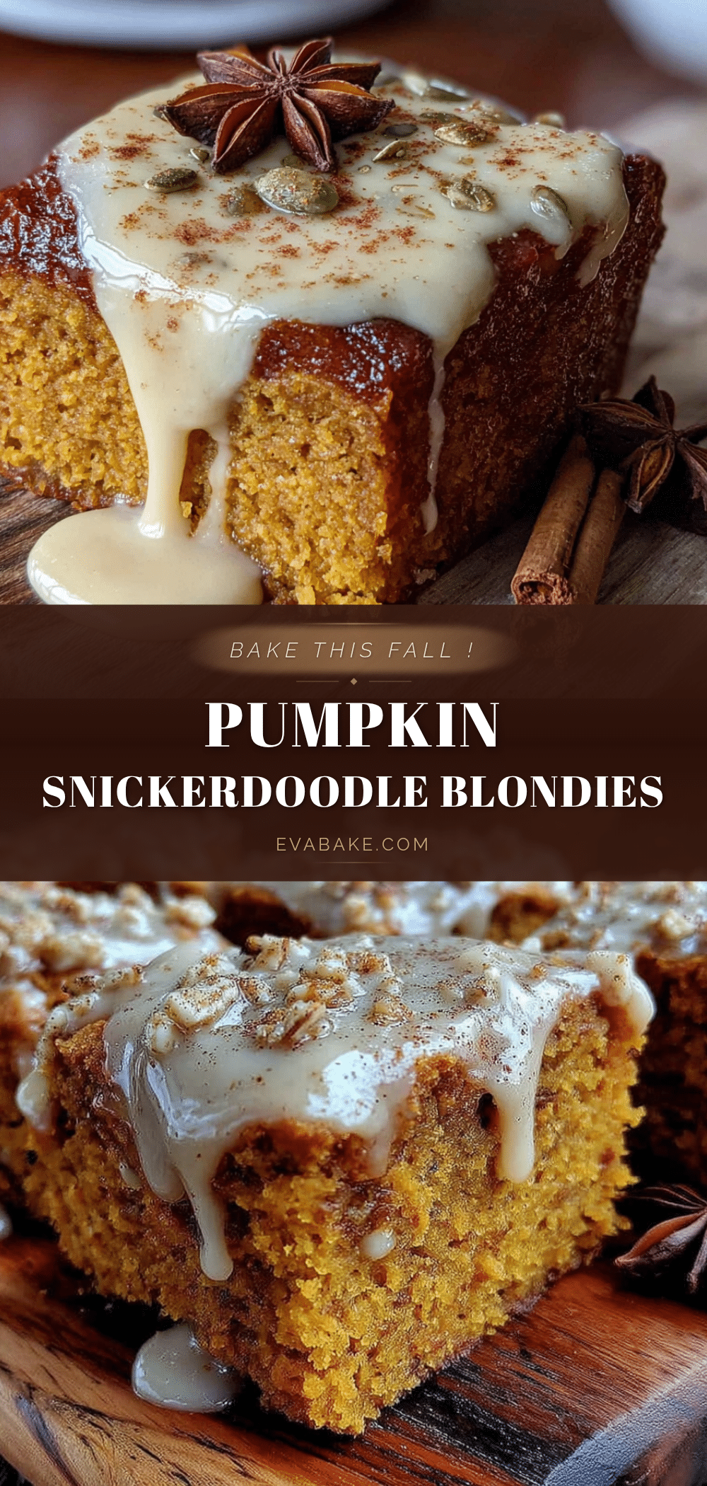 pumpkin snickerdoodle blondies recipe