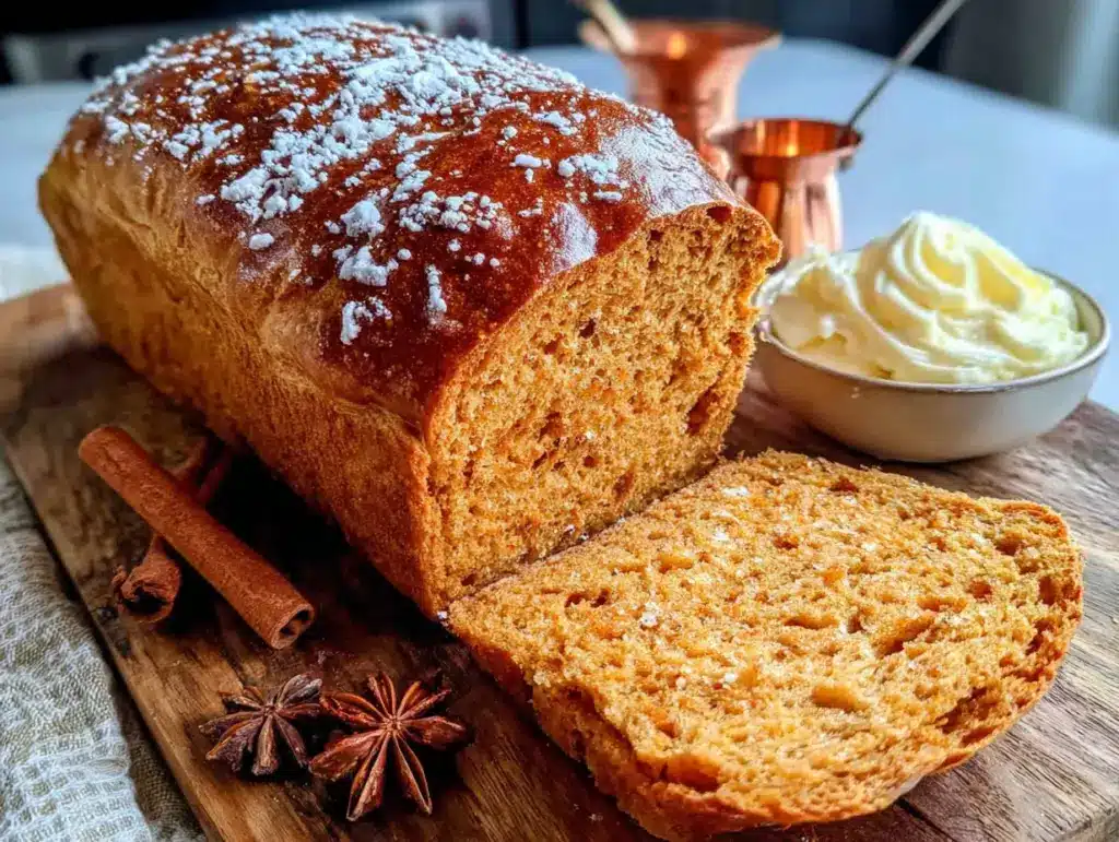 pumpkin spice sourdough sandwich bread - featured image