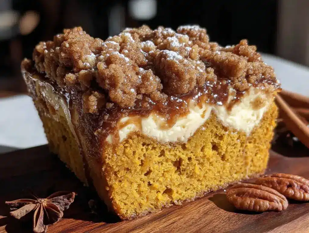 pumpkin streusel coffee cake - featured image
