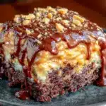 Reeses Peanut Butter Poke Cake - featured image