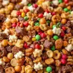 reindeer chow christmas snack mix - featured image