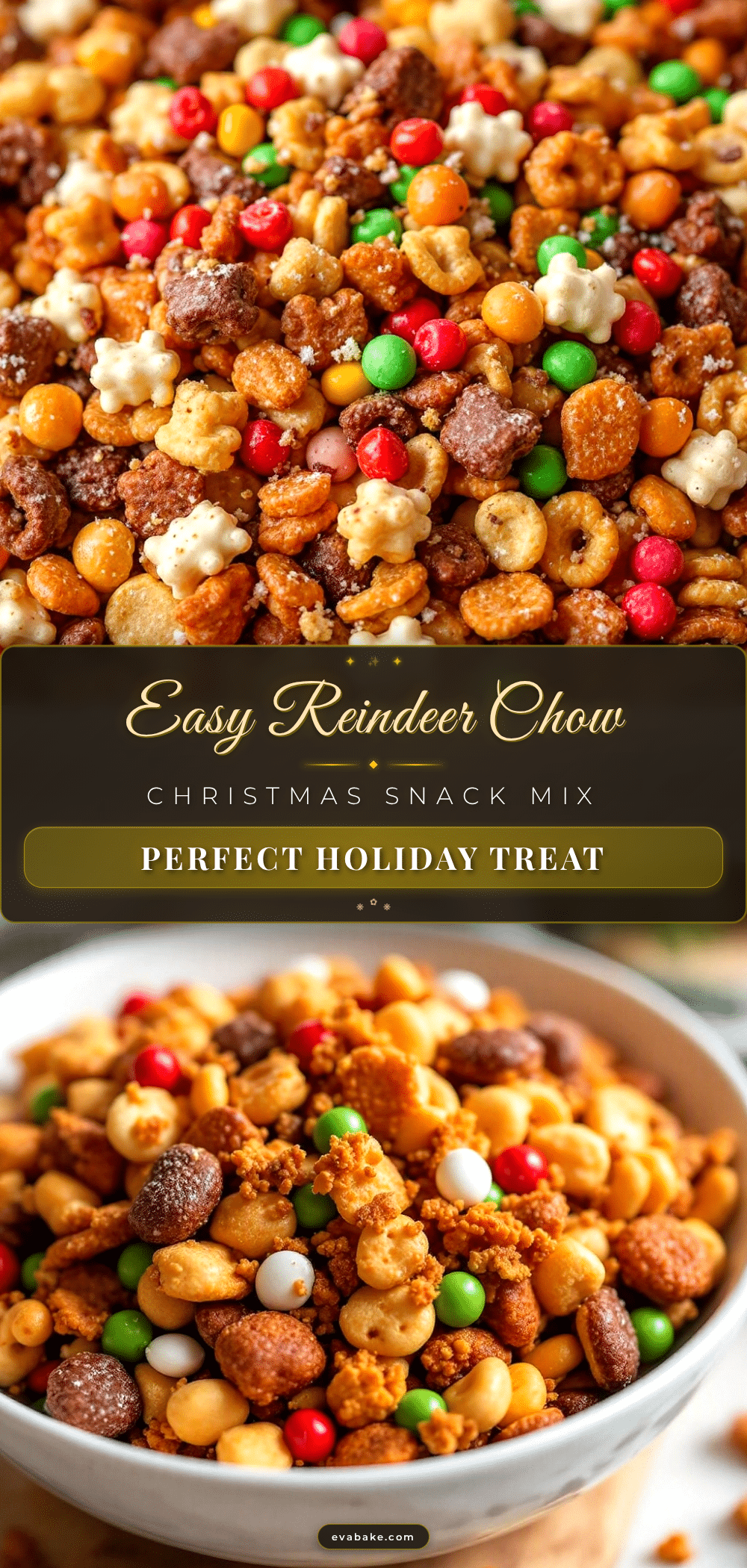 reindeer chow christmas snack mix recipe