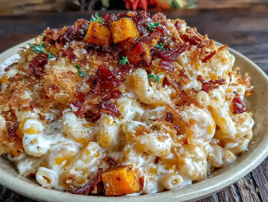 roasted butternut squash mac and cheese - featured image