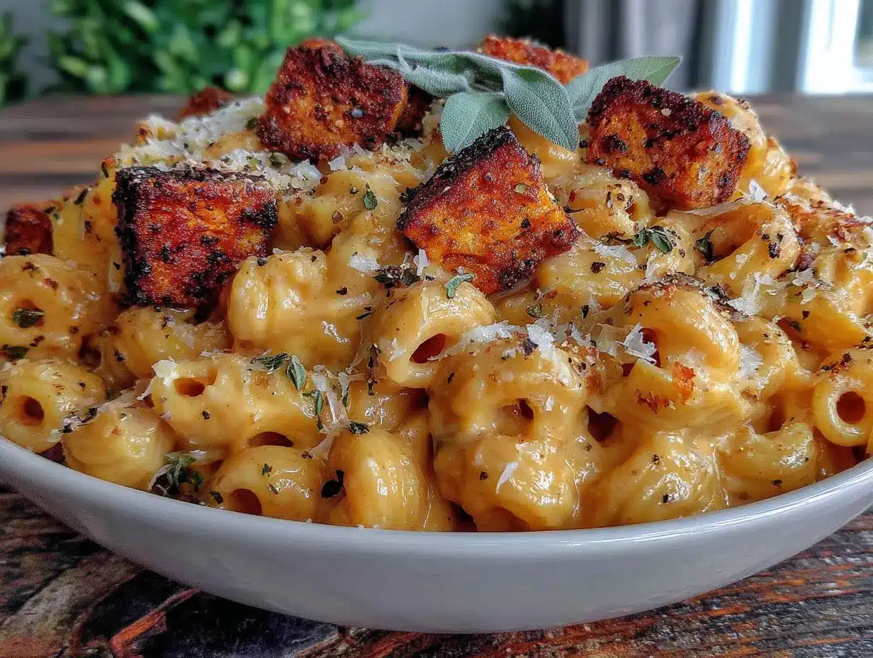 roasted butternut squash mac and cheese preparation steps