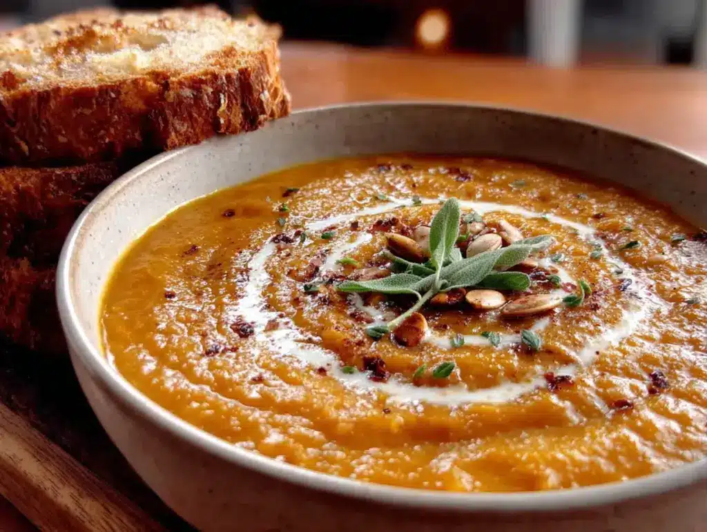 roasted butternut squash soup - featured image