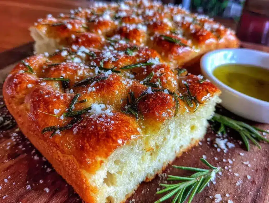 rosemary garlic sourdough focaccia - featured image